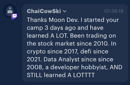 Moon Dev testimonial 101