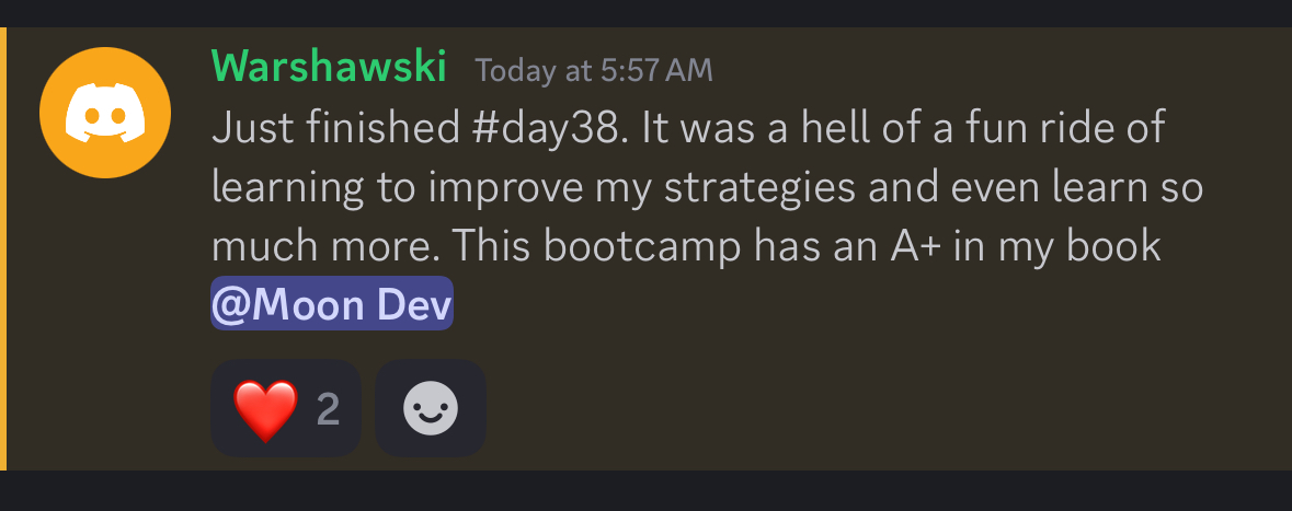 Moon Dev testimonial 90